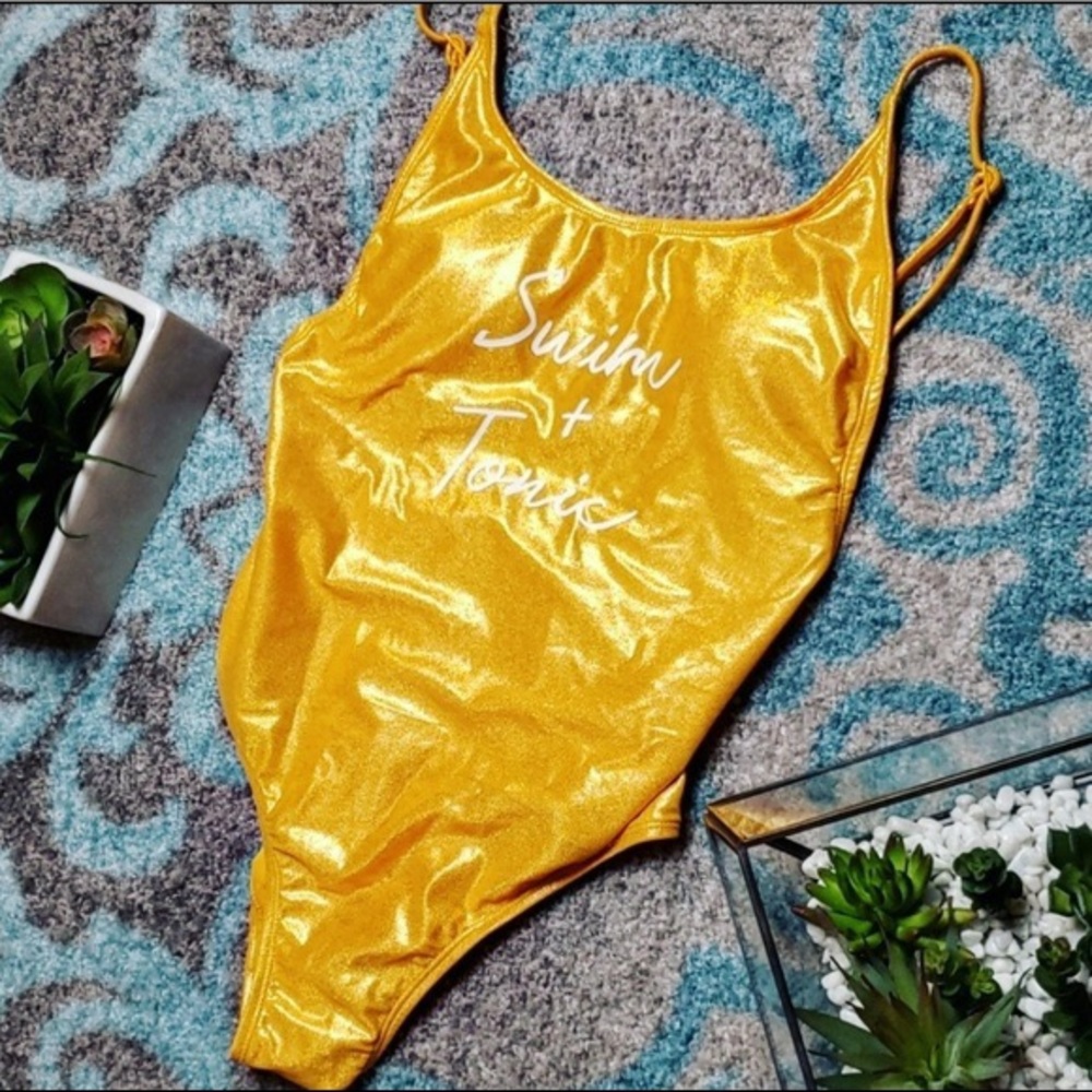 Golden One Piece Swim & Tonic